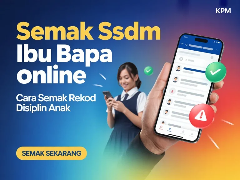 Semak SSDM ibu bapa online panduan lihat rekod disiplin anak melalui sistem SSDM KPM