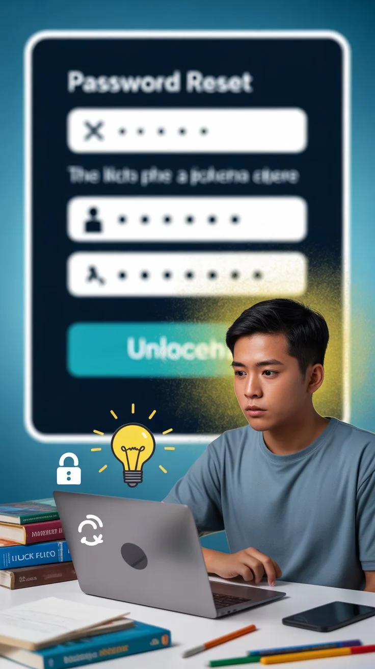 ID DELIMa murid cara dapatkan semula akaun dan reset password email MOE dengan paparan proses pemulihan login portal DELIMa
